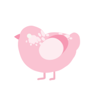 A rose chicken with a neck-speckle pattern
