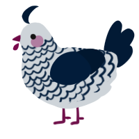 A mist and tumblr chicken with a lace pattern