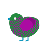 (unnamed), a viridian and plum chicken with a lace pattern