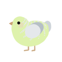A apple and mist chicken with a half-bar pattern
