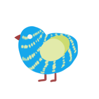 A sky and lemon chicken with a bar pattern