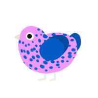 (unnamed), a lavender and ultramarine chicken with a speckle pattern