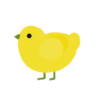 A yellow chicken with a neck-band pattern