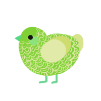 A grass and lemon chicken with a double-lace pattern