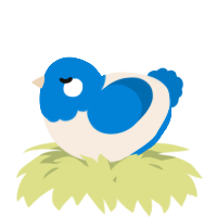 A cream and sapphire chicken with a head pattern