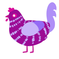 sour wine, a plum and lilac chicken with a bar pattern