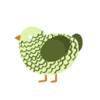 A apple and olive chicken with a lace pattern