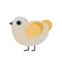 A mist and honey chicken with a lace pattern