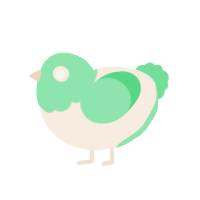 A cream and spring chicken with a head pattern