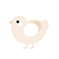 A cream chicken