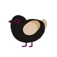 Brackberry, a sable and beige chicken