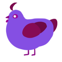 ourple, a blurple and wine chicken