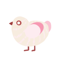 (unnamed), a cream and rose chicken with a bar pattern