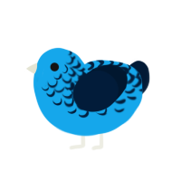 A sky and tumblr chicken with a half-lace pattern