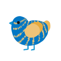 A sapphire and honey chicken with a bar pattern