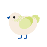 A cream and lemon chicken with a neck-speckle pattern