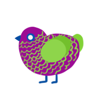 Illuminated Signs, a plum and grass chicken with a lace pattern