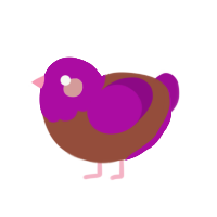 A russet and plum chicken with a head pattern