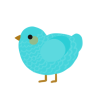 A aqua chicken with a lace pattern