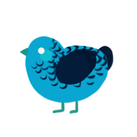 (unnamed), a cerulean and tumblr chicken with a half-lace pattern