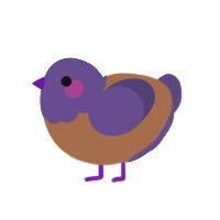 A brown and overcast chicken with a head pattern