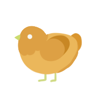 A honey and orange chicken with a head pattern