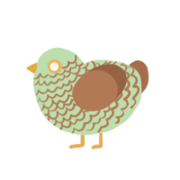 (unnamed), a gluppy and brown chicken with a lace pattern