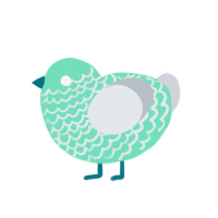 (unnamed), a mint and mist chicken with a lace pattern