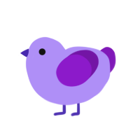 Sweet Pea, a lilac and violet chicken