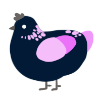 Trans King, a tumblr and lavender chicken with a neck-speckle pattern