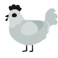 (unnamed), a silver chicken with a head pattern