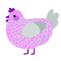 (unnamed), a lavender and silver chicken with a lace pattern