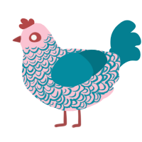 Vicimus, a rose and sea chicken with a double-lace pattern