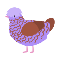 (unnamed), a lilac and russet chicken with a lace pattern