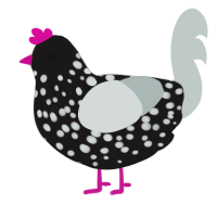 (unnamed), a sable and silver chicken with a speckle pattern