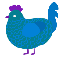 (unnamed), a sea and sapphire chicken with a lace pattern