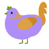 (unnamed), a lilac and orange chicken with a neck-speckle pattern