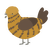 earth, a gold and bark chicken with a bar pattern