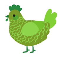 (unnamed), a chartreuse and grass chicken with a lace pattern