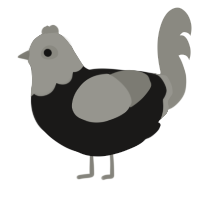 (unnamed), a sable and ash chicken with a head pattern