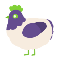 Plasma, a cream and overcast chicken with a head pattern