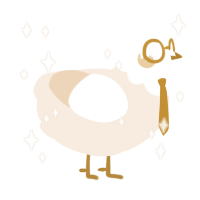 Raziel, a cream chicken with a head pattern