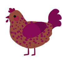 (unnamed), a russet and wine chicken with a speckle pattern