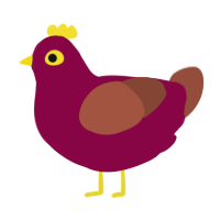 (unnamed), a maroon and russet chicken