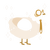 Raziel, a cream chicken with a head pattern