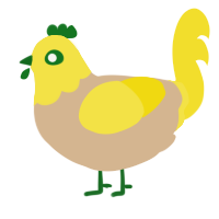 (unnamed), a beige and yellow chicken with a head pattern