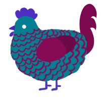 (unnamed), a sea and wine chicken with a lace pattern