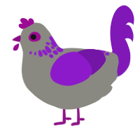 (unnamed), a silver and violet chicken with a neck-speckle pattern