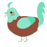 (unnamed), a russet and mint chicken with a head pattern