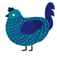 sky, a sea and navy chicken with a lace pattern